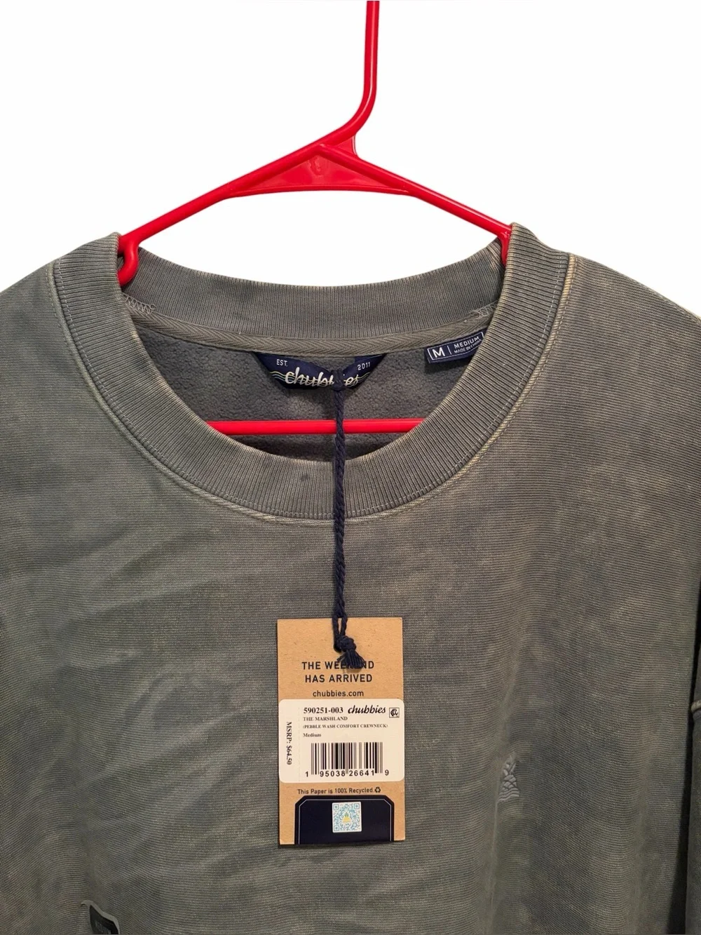 Chubbies “The Marshland” men’s comfort crewneck. Size M. New with tags - Picture 2 of 7